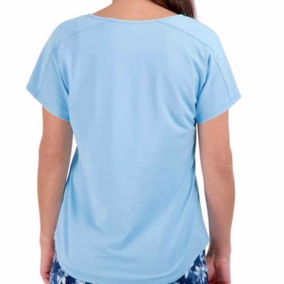 Ladies V Neck Top: Tranquility by Colorado Clothing. Sky Blue.  New. XS - Picture 2 of 5